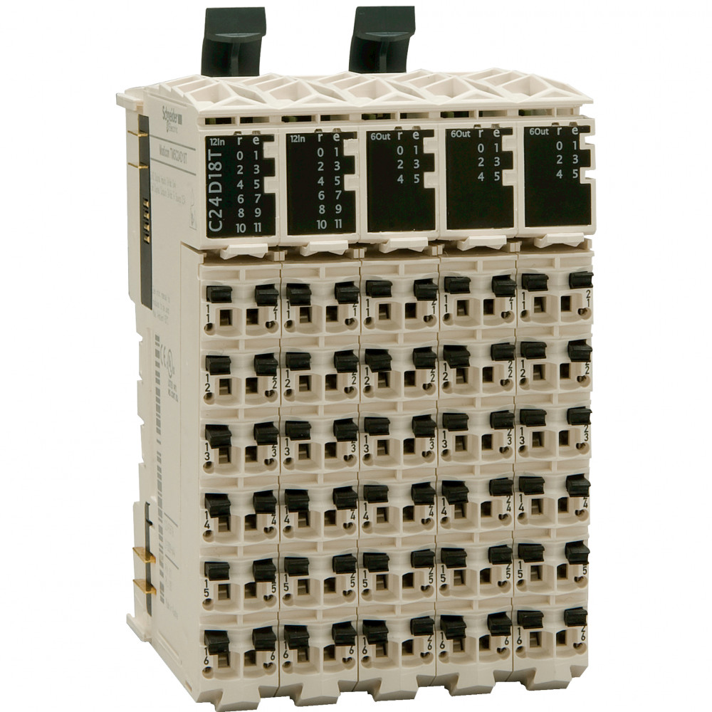 Компактный модуль расширения 24Вх 24В=/12Вых реле Schneider Electric TM5C24D12R
